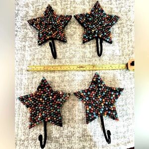 Crate and Barrel Set of Fabulous Star Shaped Curtain Backs. NWOT